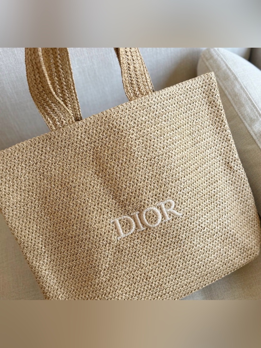 Dior Beauty Raffia Straw Tote Bag - Picture 2 of 8
